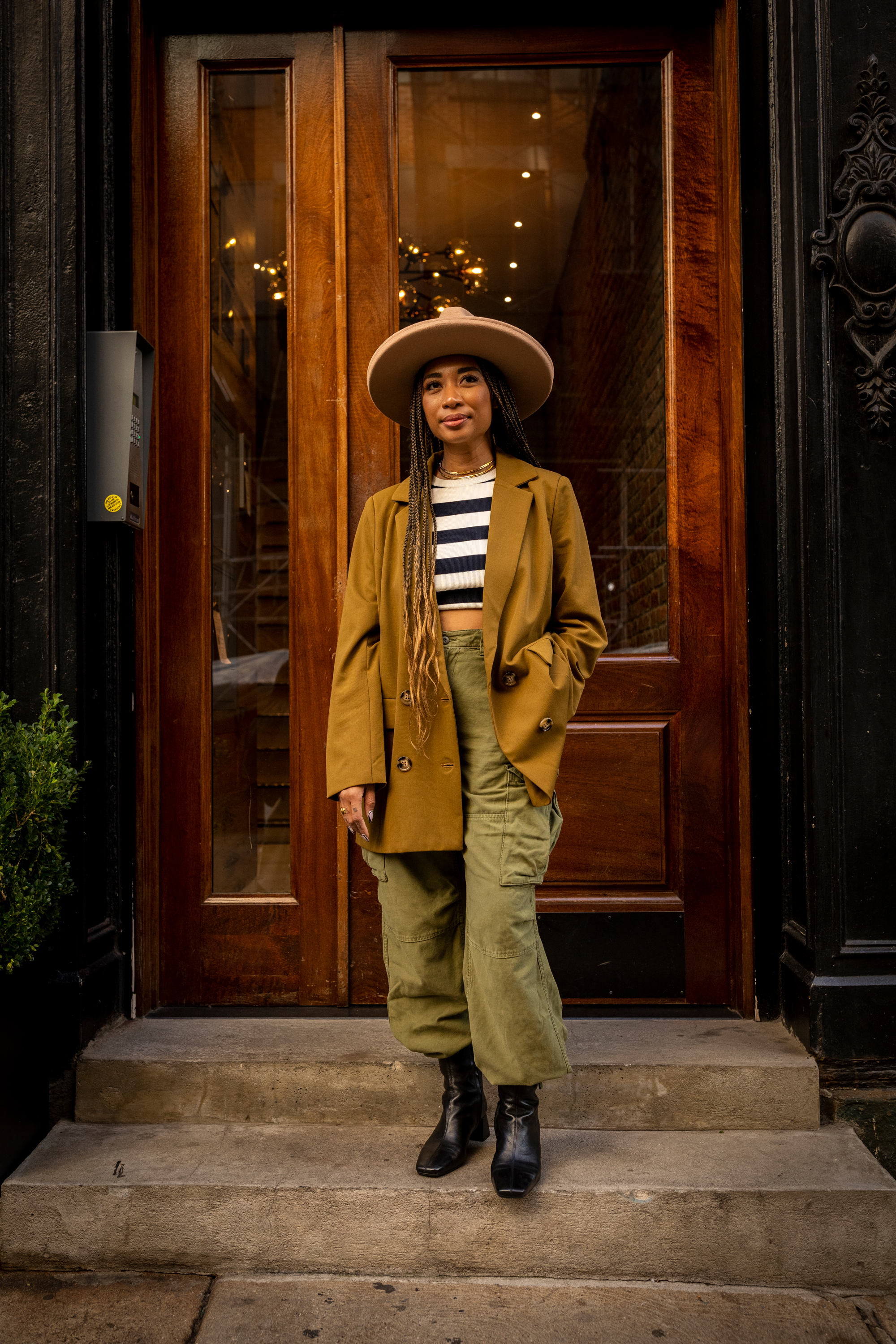 Sweet Olive Double Breasted Blazer